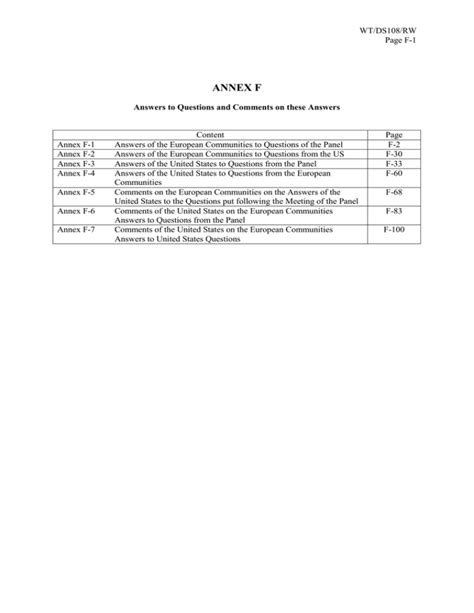 Page 1 of 2 of Annex F .